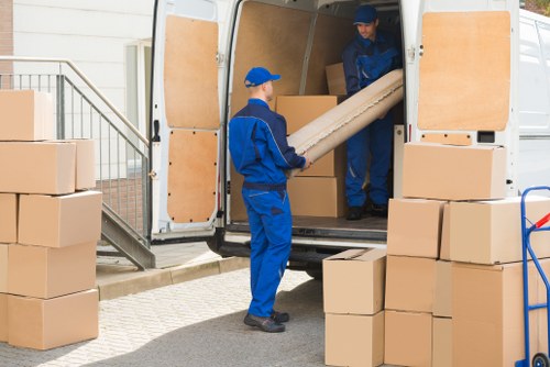 Commercial moving team planning a business relocation in Swiss Cottage