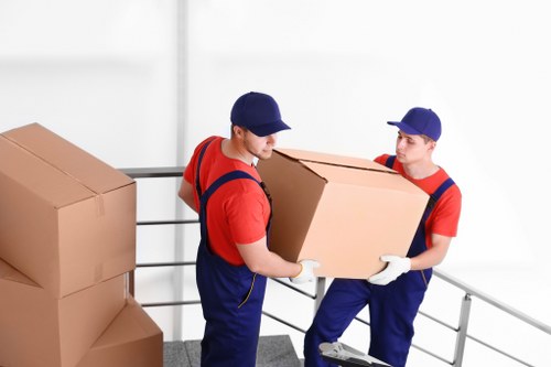 Loading boxes for a Swiss Cottage man and van service