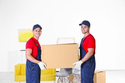 Removal team preparing a house move in Swiss Cottage