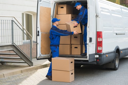 Removal team working on a residential move in Swiss Cottage