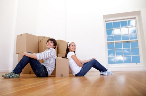 Professional movers handling a flat move near Swiss Cottage