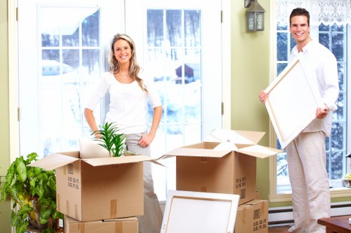 Office removal preparation in Swiss Cottage with desks and equipment